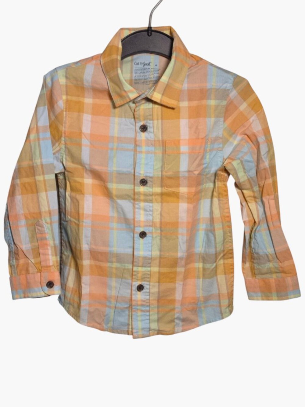Cat & Jack Pastel Plaid Shirt. Size 4T